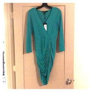 BCBG Seagreen short dress with zipper